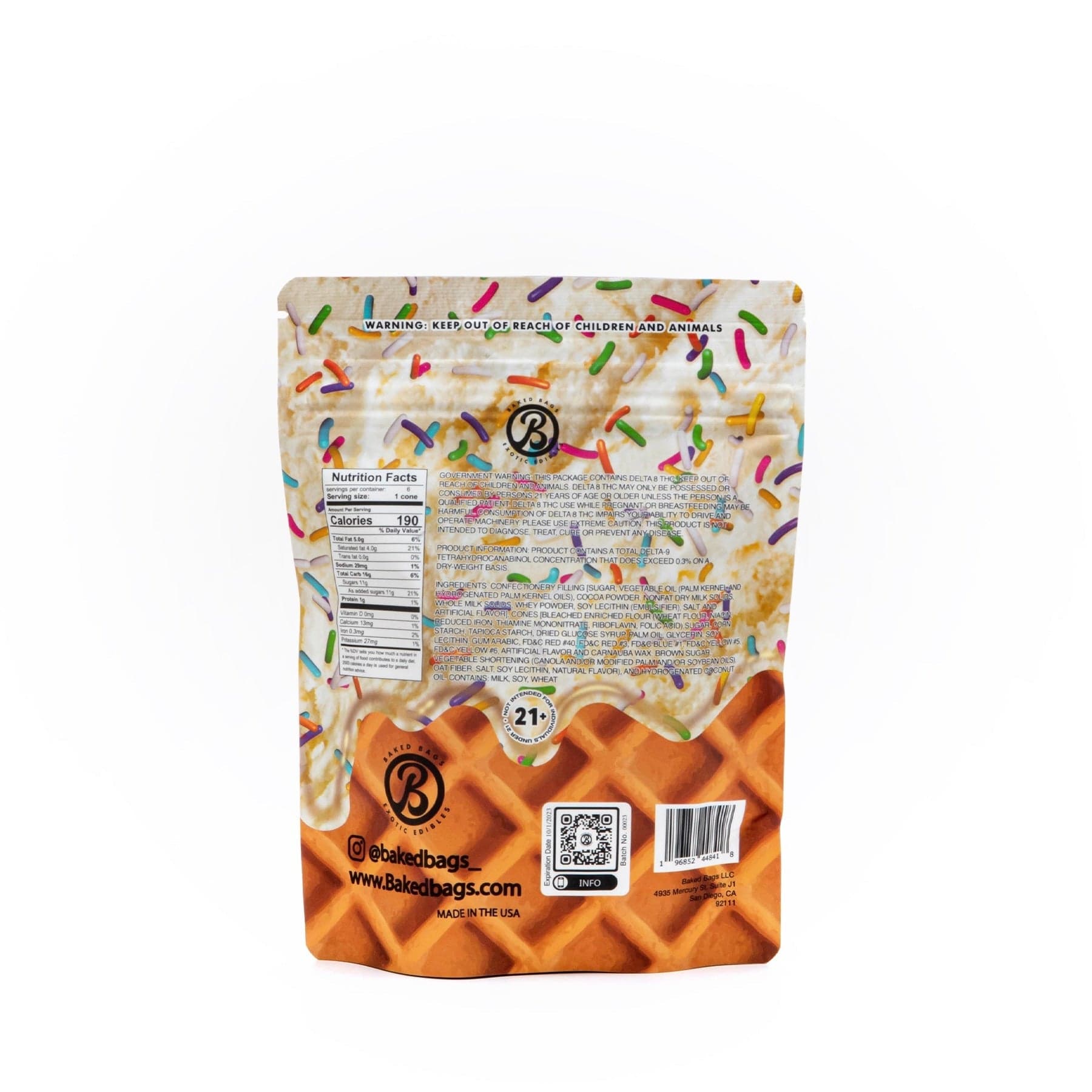 Coned Edibles BIRTHDAY CAKE ,Coned Edibles