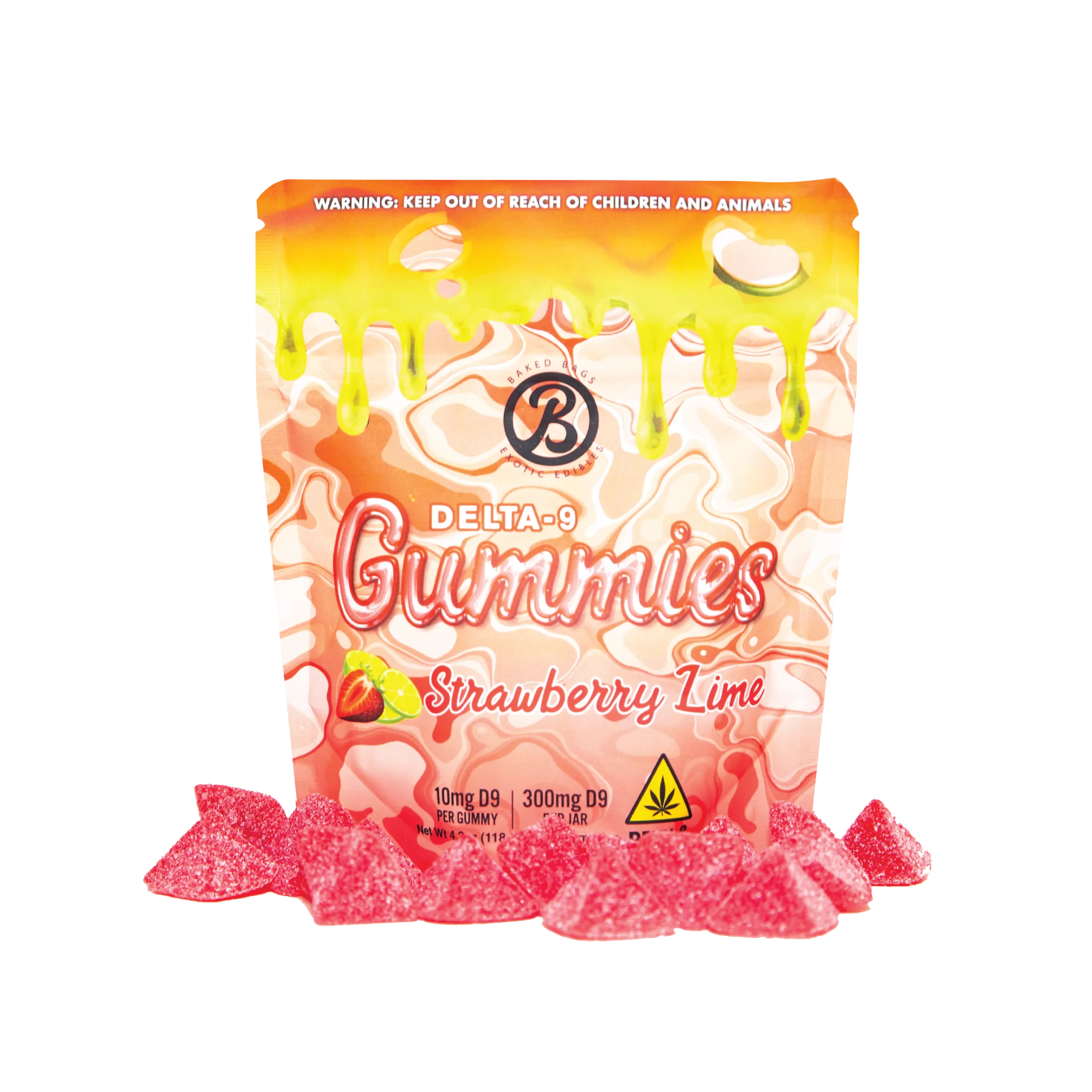 Baked Bags Gummies STRAWBERRY LIME , Baked Bags Gummies