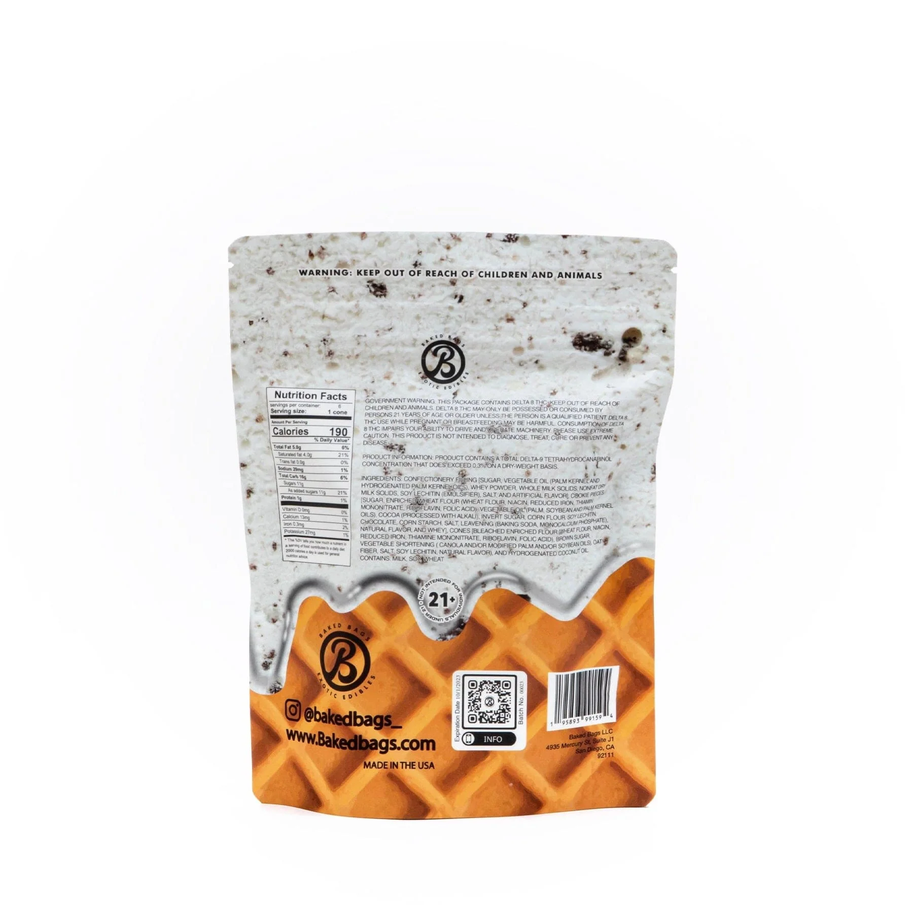 Coned Edibles COOKIES & CREAM, Coned Edibles