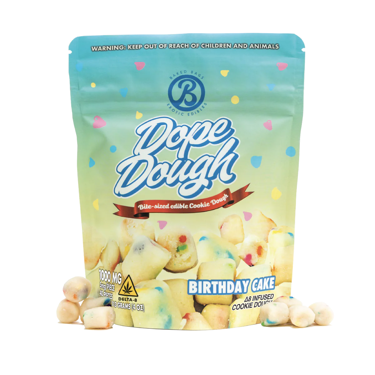 dope dough BIRTHDAY CAKE, dope dough
