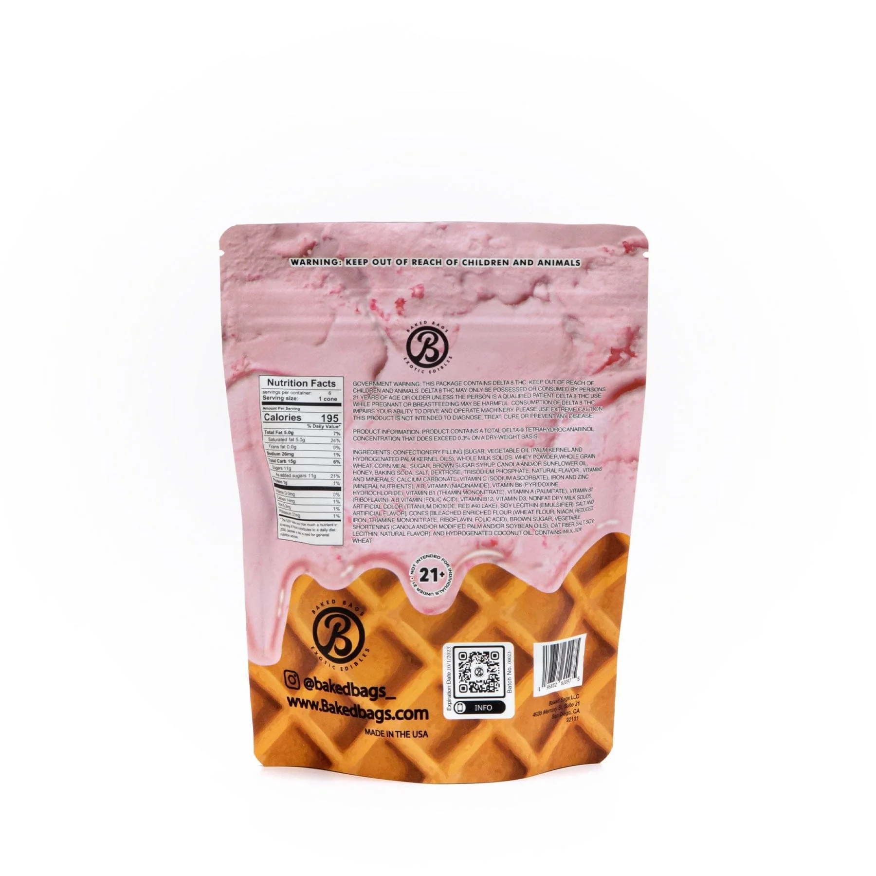 Coned Edibles STRAWBERRY SHORTCAKE,Coned Edibles