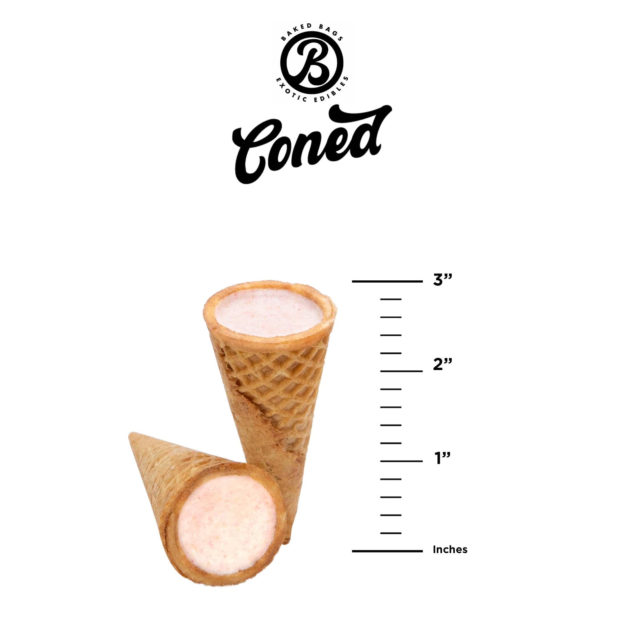 Coned Edibles STRAWBERRY SHORTCAKE,Coned Edibles